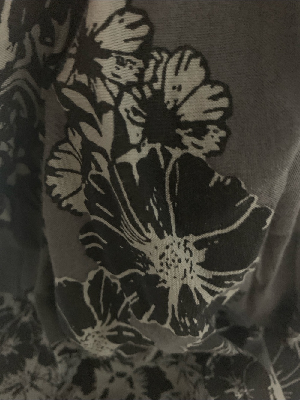 Denim 24/7 Black & Gray Floral Handkerchief Hem Skirt - Picture 7 of 9